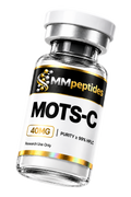 MMpeptides MOTS-C 40mg research peptide vial, lyophilised, ≥99% HPLC purity, for laboratory research use only