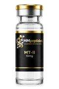 MMpeptides MT-2 10mg research peptide vial with black and gold label