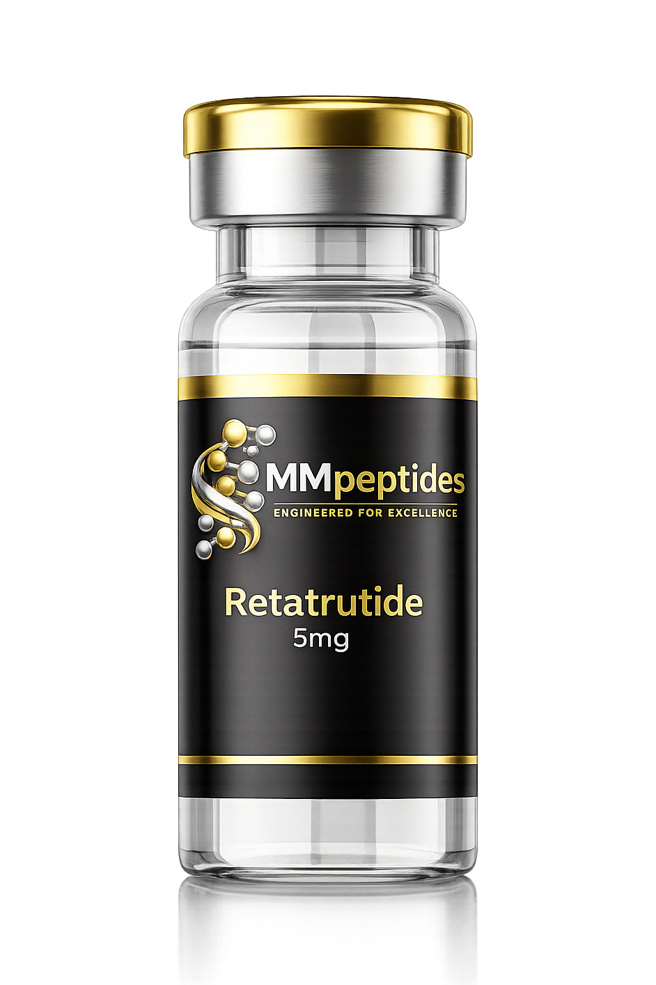 Retatrutide 5mg research peptide vial – 99% purity, MMPeptides UK