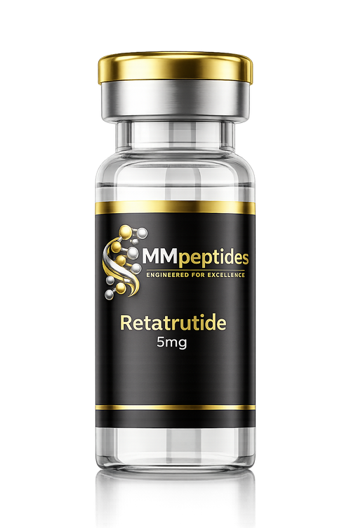 Retatrutide 5mg research peptide vial – 99% purity, MMPeptides UK